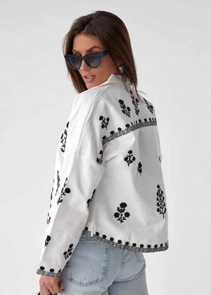 Women's embroidered jacket-shirt