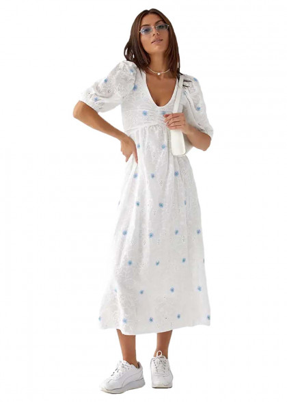 Embroidered dress Tenderness white