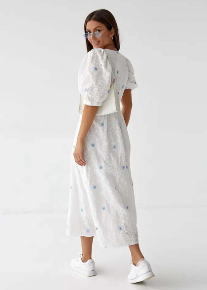 Embroidered dress Tenderness white
