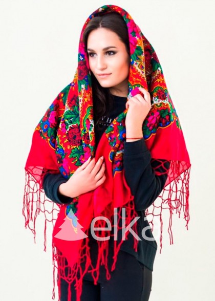 Хустка українська червона