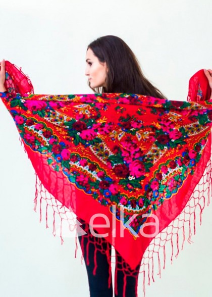 Хустка українська червона