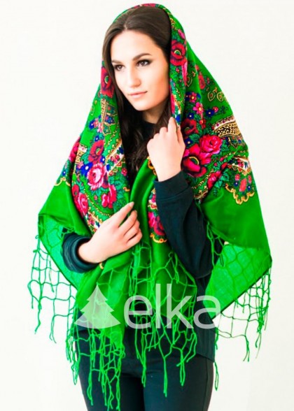 Хустка українська зелена