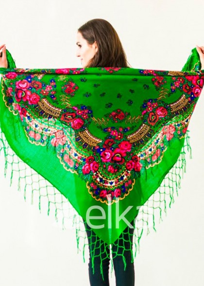 Хустка українська зелена