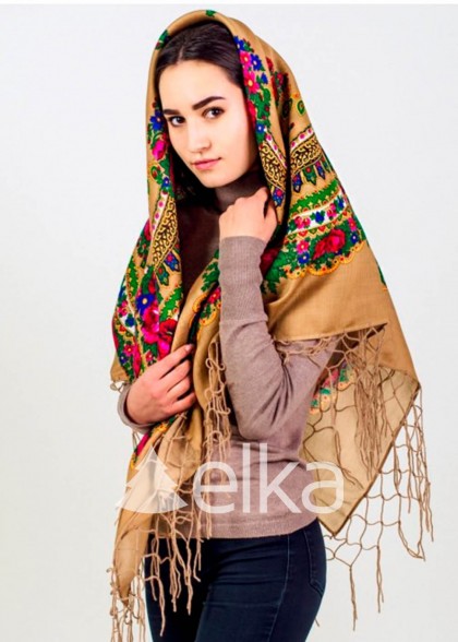 Хустка українська кавова