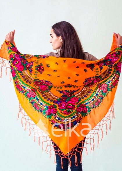 Хустка українська помаранчева