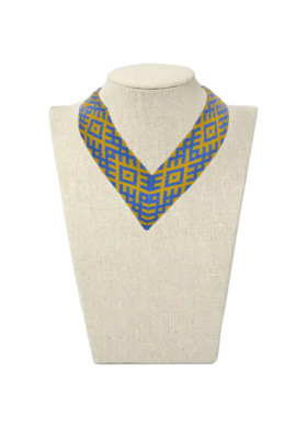 Угловой гердан желто-голубой