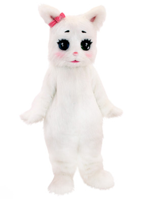Кошечка белая ростовая кукла