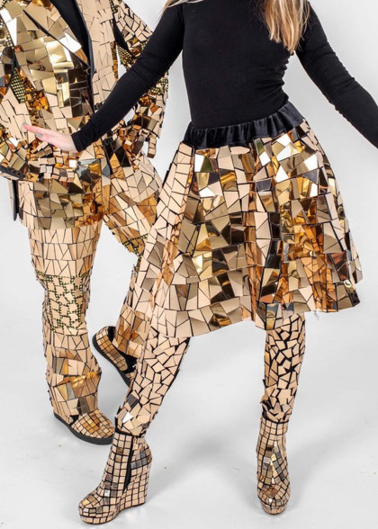 Зайчик жіночий дзеркальний костюм