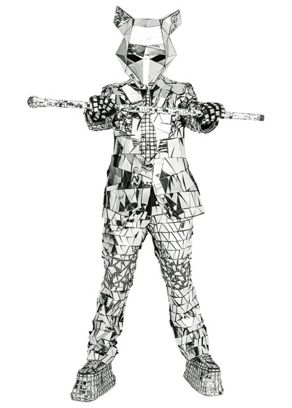 Дзеркальний костюм Лисиця срібло