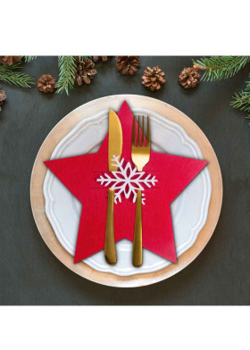 Новогодняя салфетка для приборов