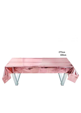 Скатерть розовая фольга