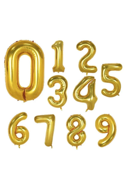 Повітряна кулька Цифра золото