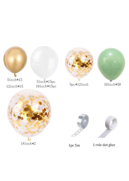 Зелений набір кульок