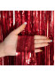 Красная фольгированная штора, A1135