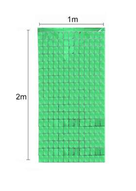 Зеленая штора прямоугольник