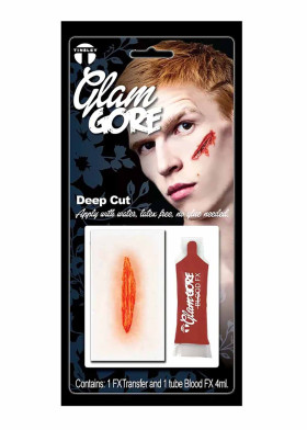 Тюбик крови и маска раны