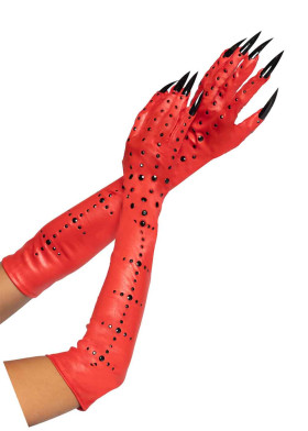Красные перчатки с когтями