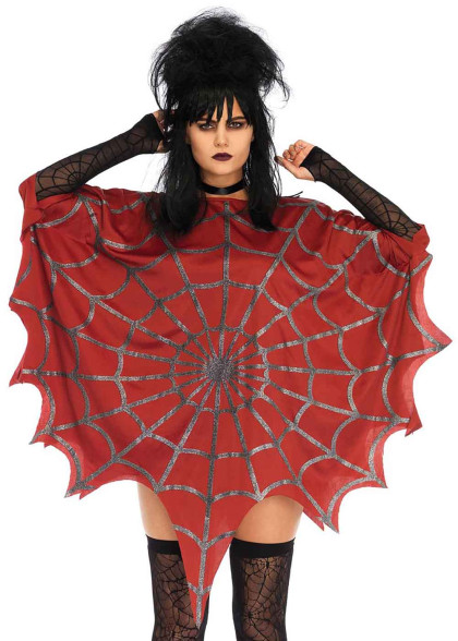 Паутина блестящее пончо