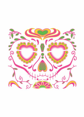 Сахарная татуировка на лицо