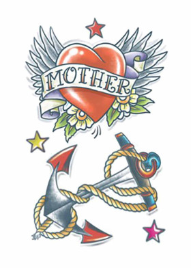 Татуировка с сердцем и якорем