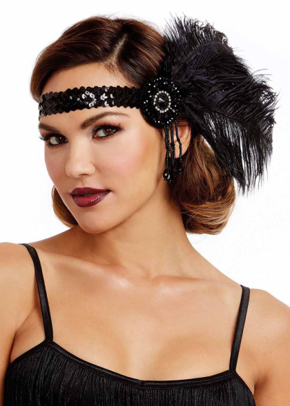 Пов'язка на голову з пір'ям