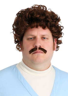 Кудрявый парик и усы