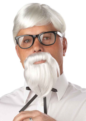 Парик и борода белые