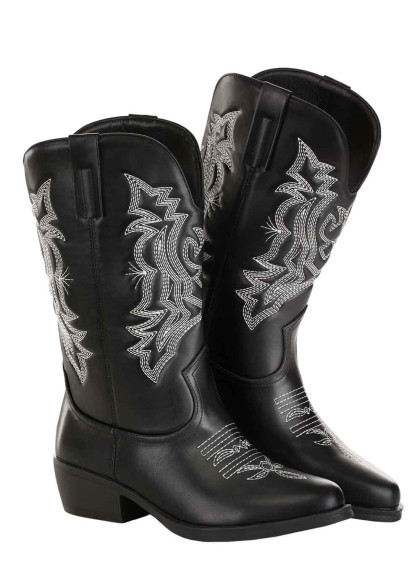 Чорні Ковбойські чоботи