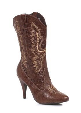 Коричневые ковбойские сапоги
