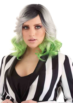 Серо зеленый парик