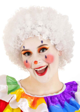 Белый афро парик