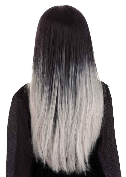 Чорно сіра перука