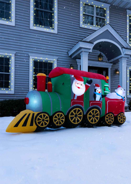 Надувна декорація Новорічний потяг