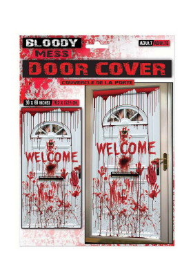 Страшная наклейка на дверь