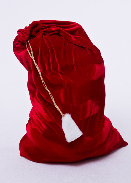 Мішок для подарунків червоний 75*100