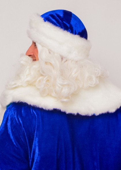 Шапка Діда Мороза синя