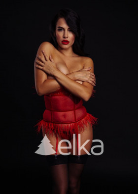 Корсет с перьями