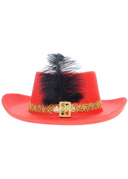 Червоний капелюх фетр